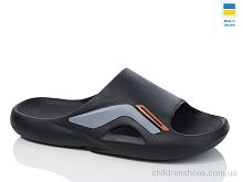 Шлепки N131 чорний-сірий Lot Shoes / p. 41-45 / 8пар
